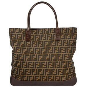 Fendi Brown Canvas Zucca Tote Bag 71-16329-0-012 155153
